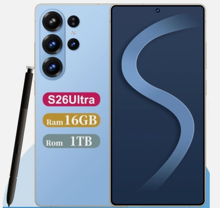 S26 Ultra 16GB+1TB 5G Smartphone 7.3inch HD Screen 72+108MP